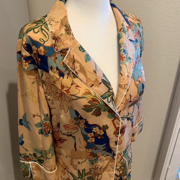 NWOT RARE ZARA PRINTED BUTTON UP DRESS SS18 M - Picture 2 of 8